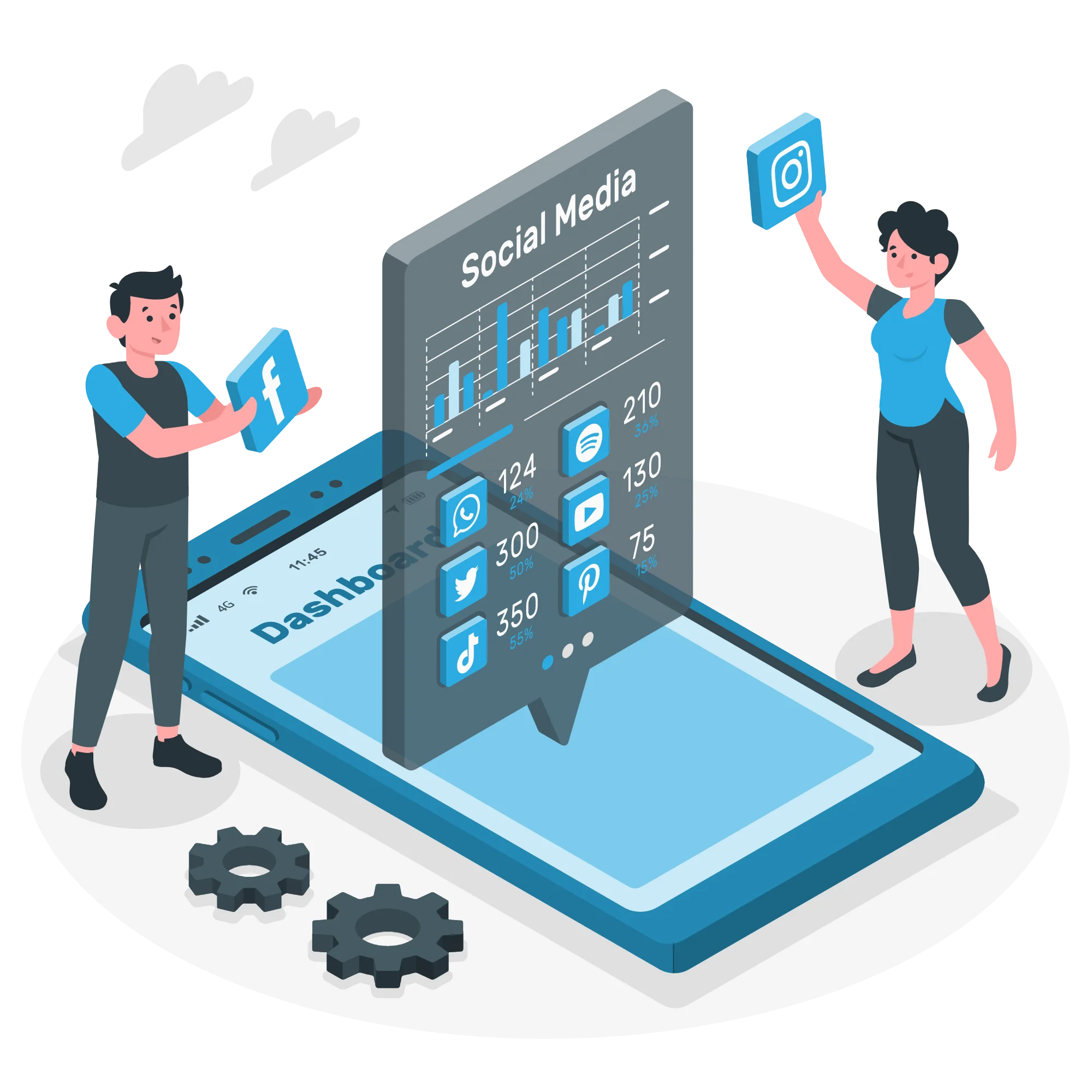 Social-Dashboard-amico-1